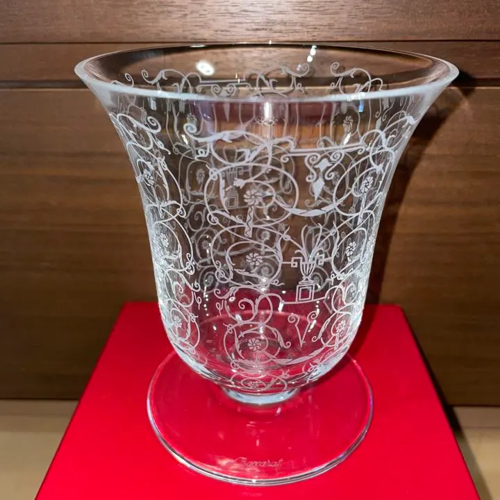 銘品1880年頃製 オールドバカラ ルネサンス様式鳳凰紋様飛鳥唐草紋蓋物