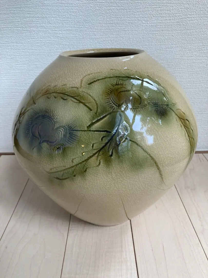 茶器 菓子器 御深井釉単花刻文菓子鉢 大江文象作