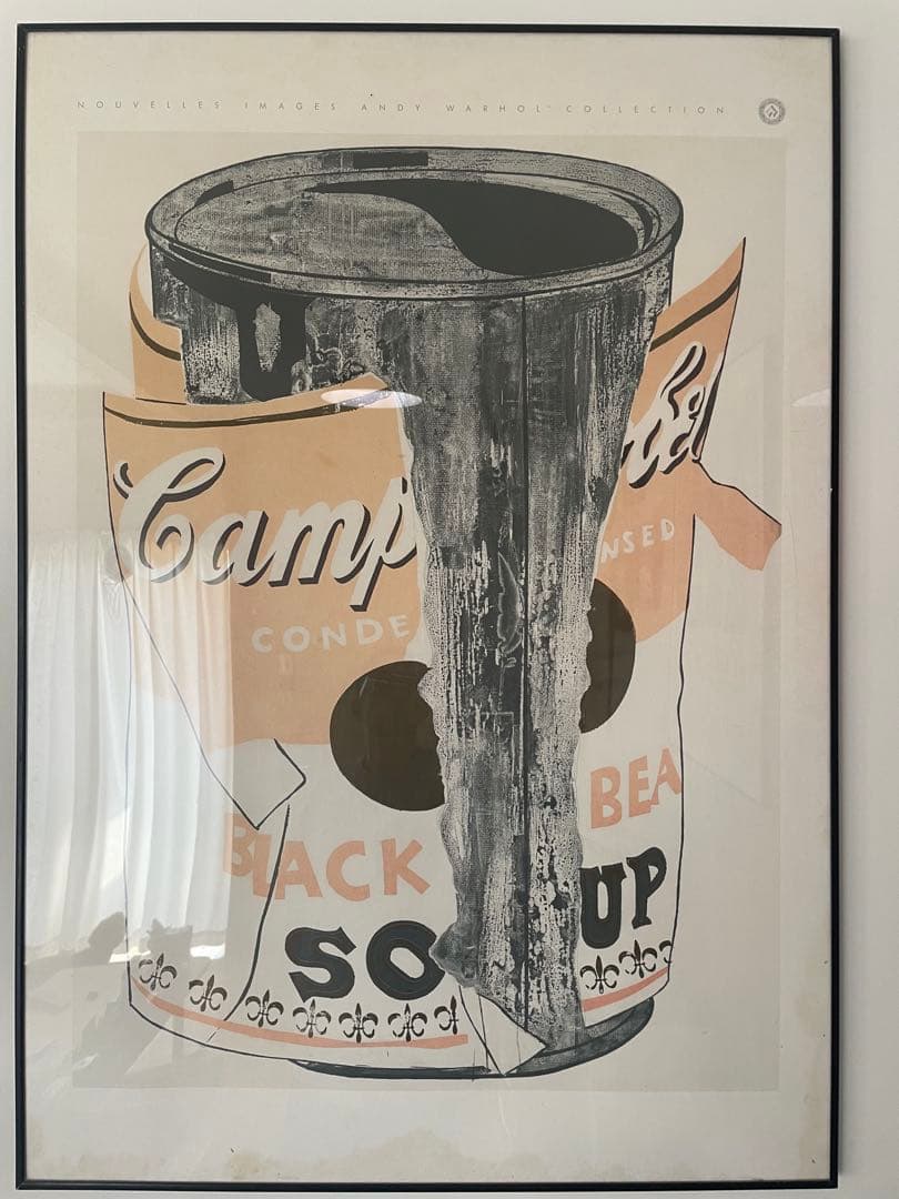 アンディウォーホル 包装紙が破れたキャンベルスープ缶ポスター