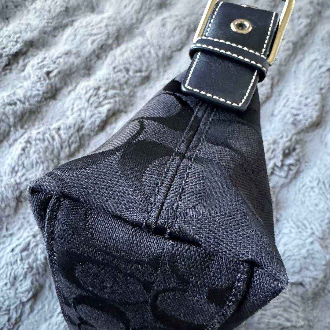 未使用級 coach コーチ ワンショルダーバッグ シグネチャー 黒 6371