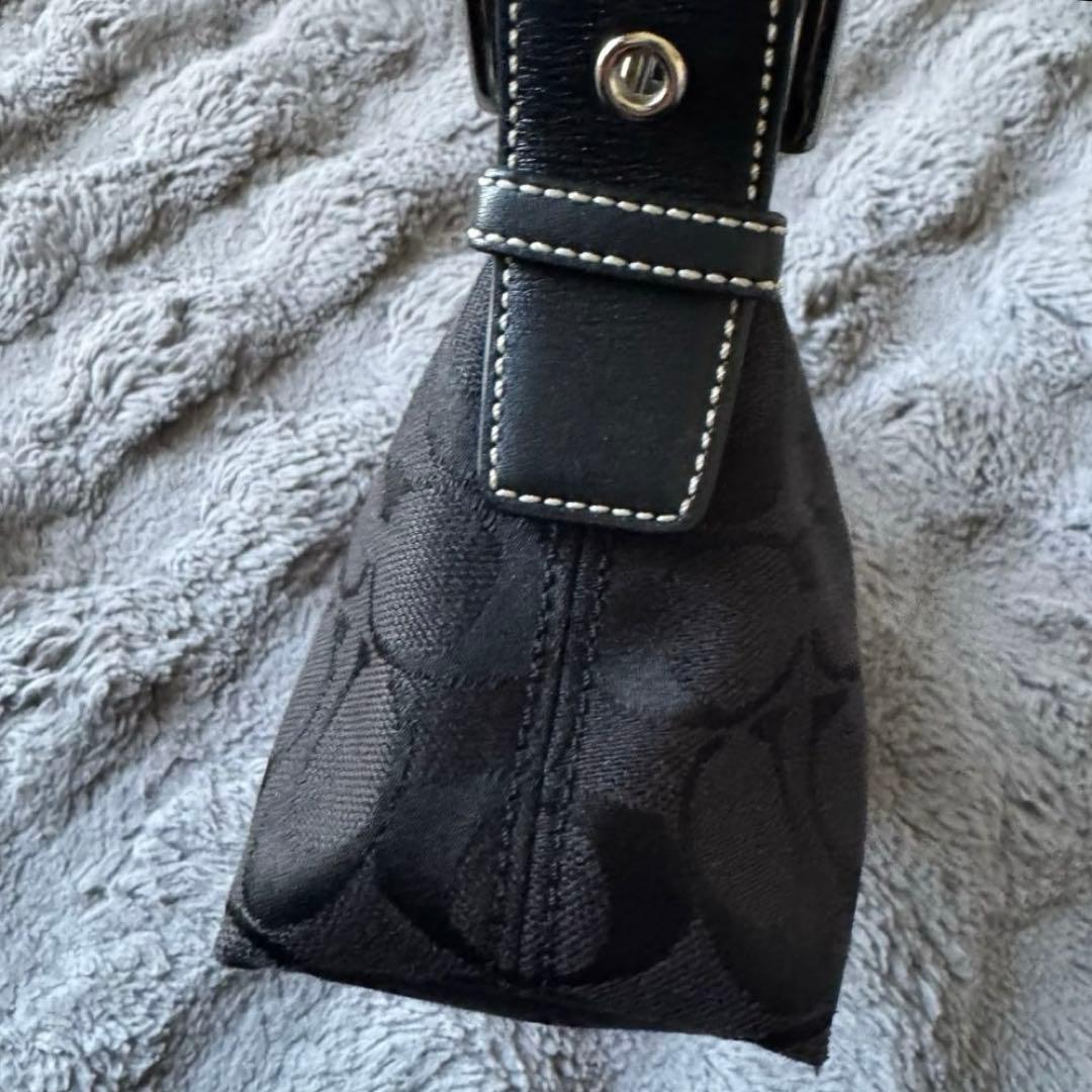 未使用級 coach コーチ ワンショルダーバッグ シグネチャー 黒 6371