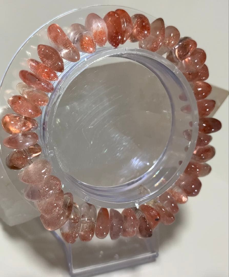 ★ゆうぽち様★ 《ハイグレード》カザフスタン産ストロベリークォーツ　ブレスレット