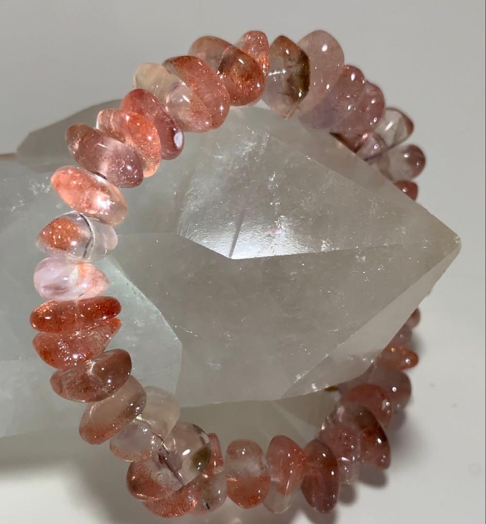 ★ゆうぽち様★ 《ハイグレード》カザフスタン産ストロベリークォーツ　ブレスレット