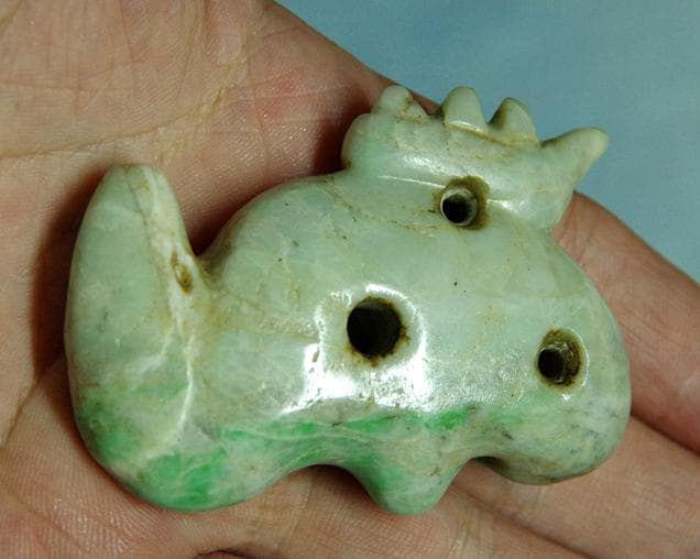 縄文期☆伝世重宝縦横貫通多孔超大きな音が鳴る古色風化