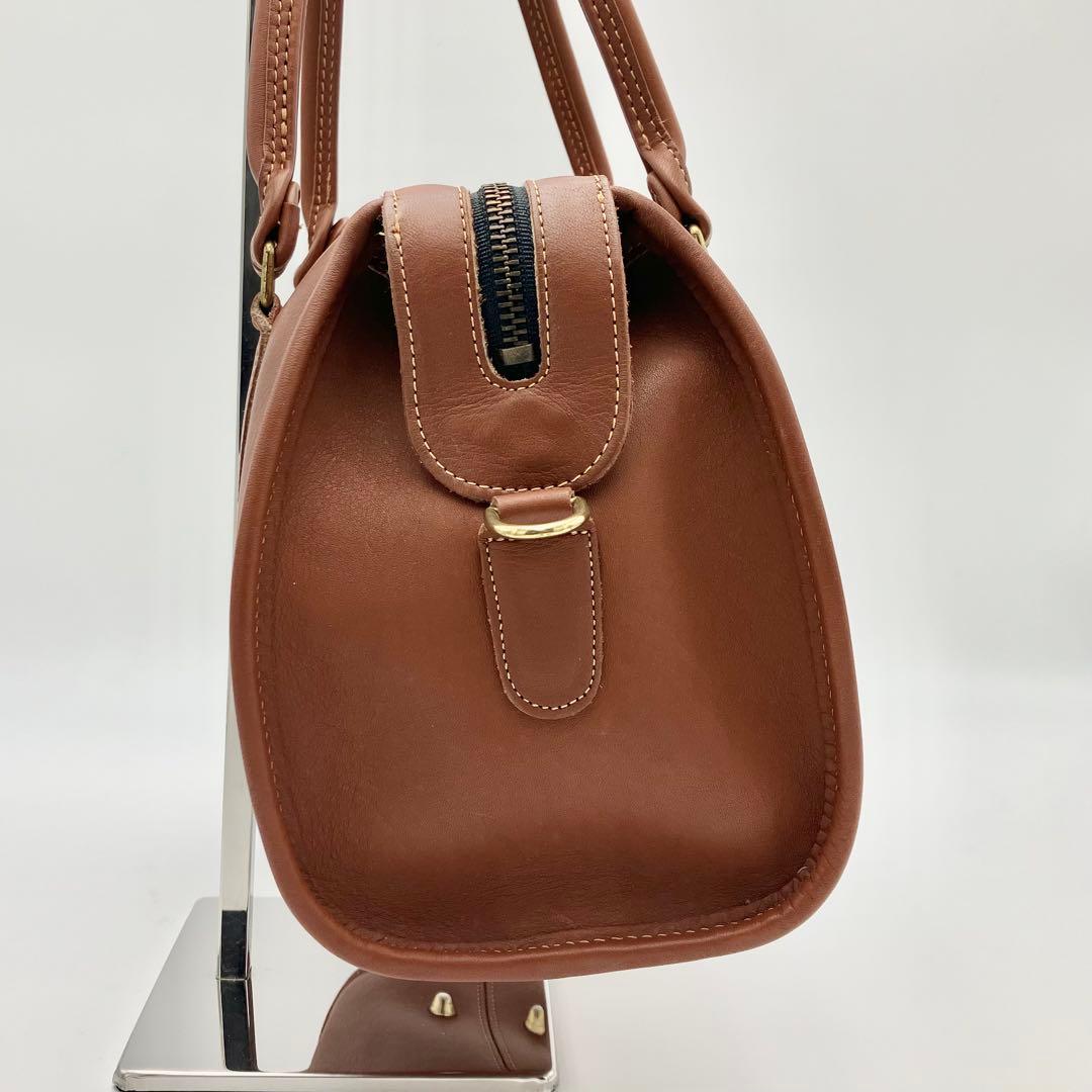 美品 オールドコーチ ミニボストン ハンドバッグ 2way ドーム型 USA製