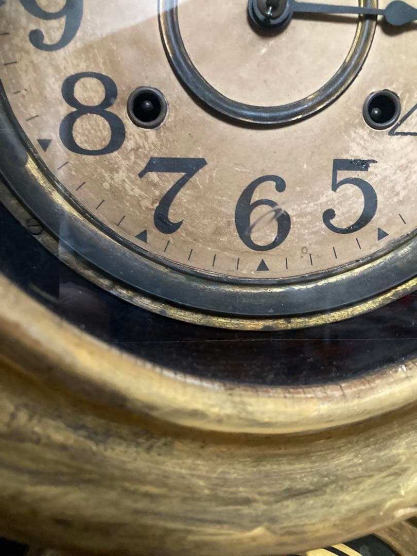 アンティーク イングラハムダルマ時計 文字盤変更歴有り 8日巻振り子時計