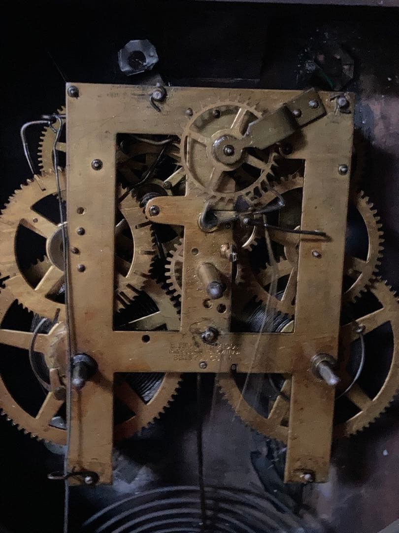 アンティーク イングラハムダルマ時計 文字盤変更歴有り 8日巻振り子時計