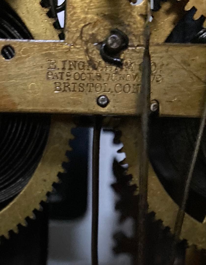 アンティーク イングラハムダルマ時計 文字盤変更歴有り 8日巻振り子時計