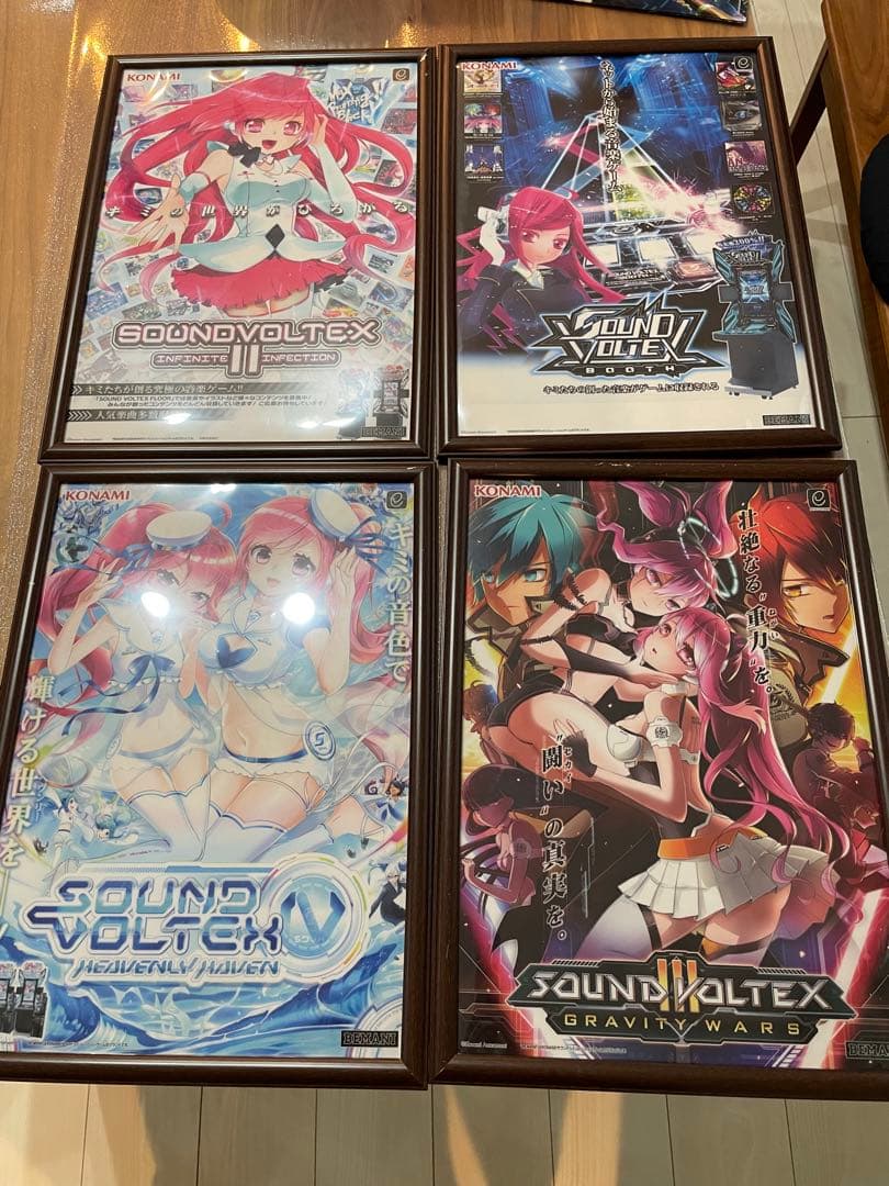 サウンドボルテックス A3クリアポスター 4枚セット SOUND VOLTEX