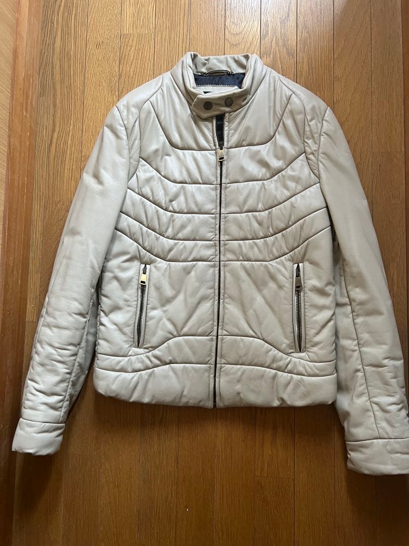 Dolce & Gabbana レザーダウンライダースライトグレージュ48 Dolce & Gabbana レザーダウンライダースライトグレージュ48 295306-1.jpg