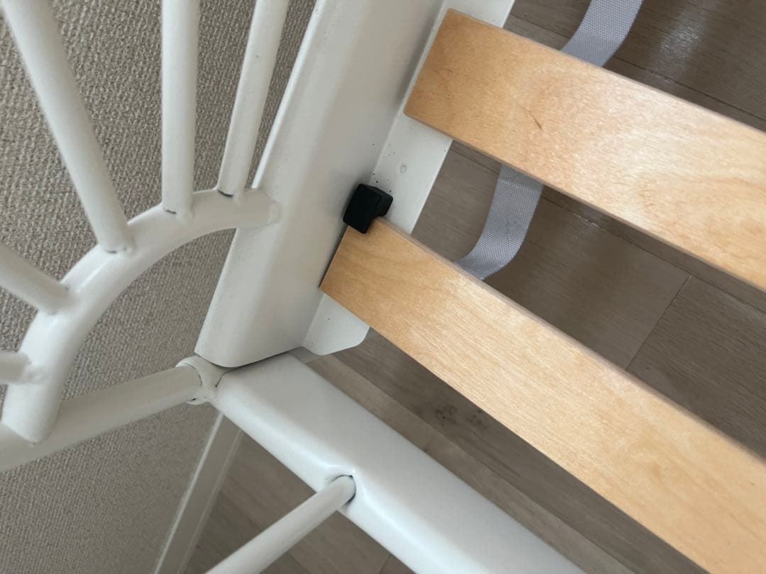 MINNEN IKEA 伸長式 ベッドフレーム ホワイト　※手渡しは12,000