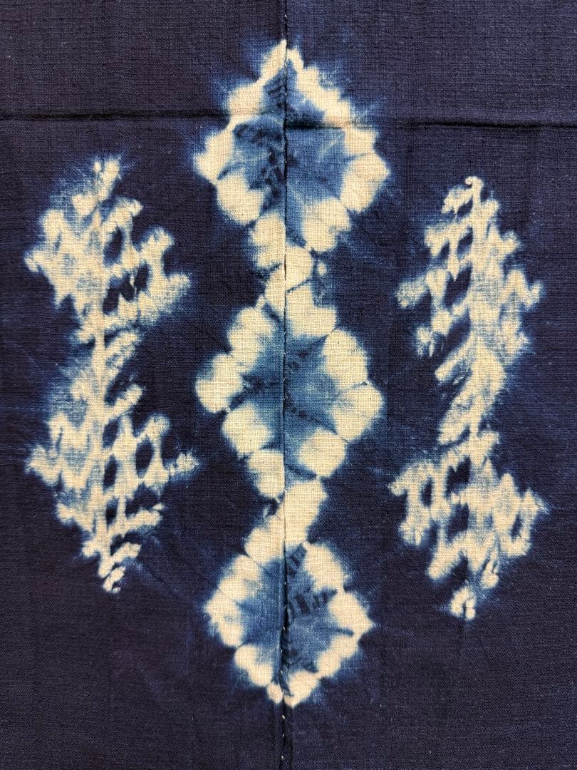 N4「片野絞り」民藝 藍染絞り職人 片野かほり 藍染絞り布 大丸百貨店出品