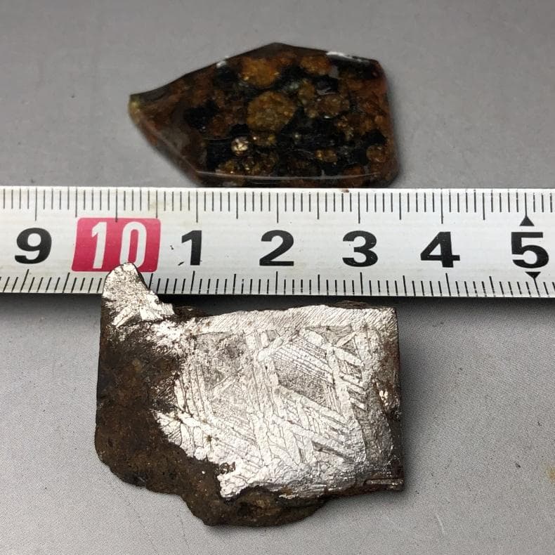 n*＊様 隕石 アルタイ隕石 原皮付き 石鉄隕石 パラサイト隕石 2点