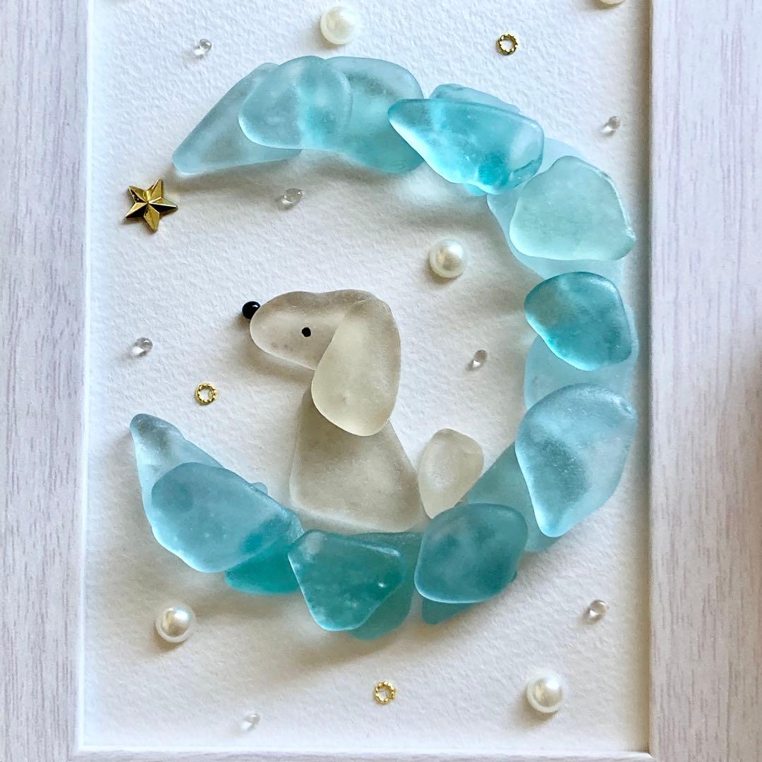 星に願いを うちの子シーグラスアート ダックスフンド ゴールデン