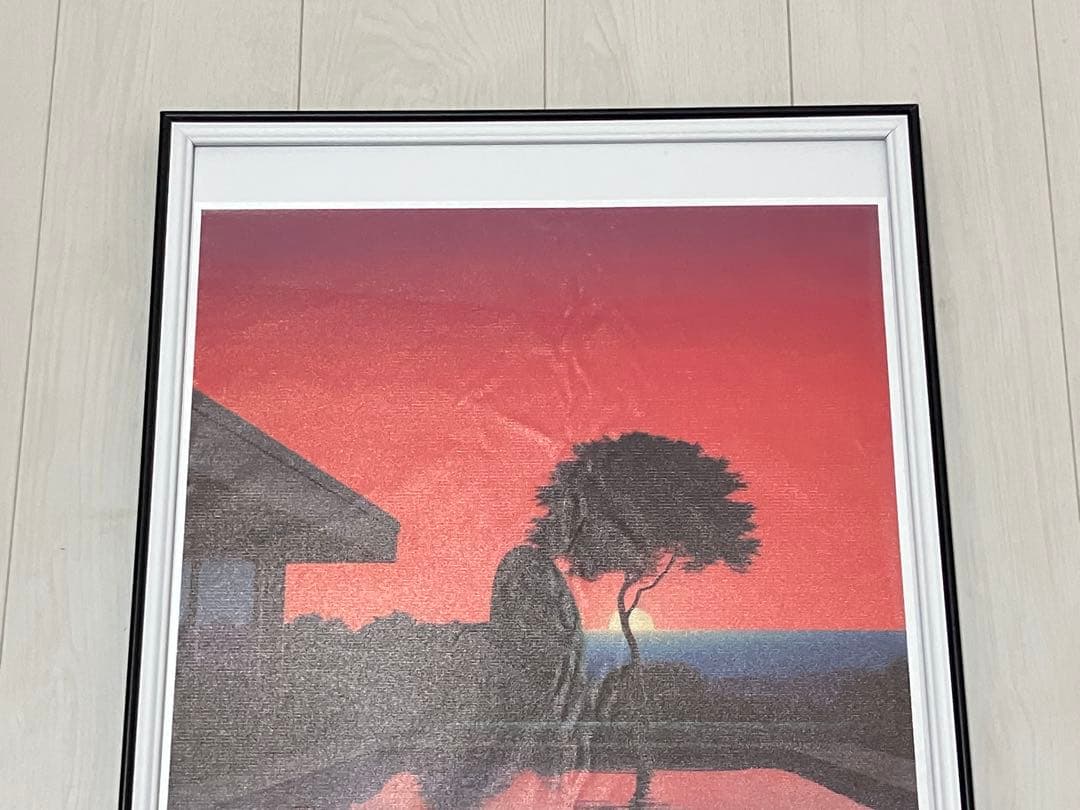 【額縁付き】 永井博（Hiroshi Nagai） A2ポスター 紅