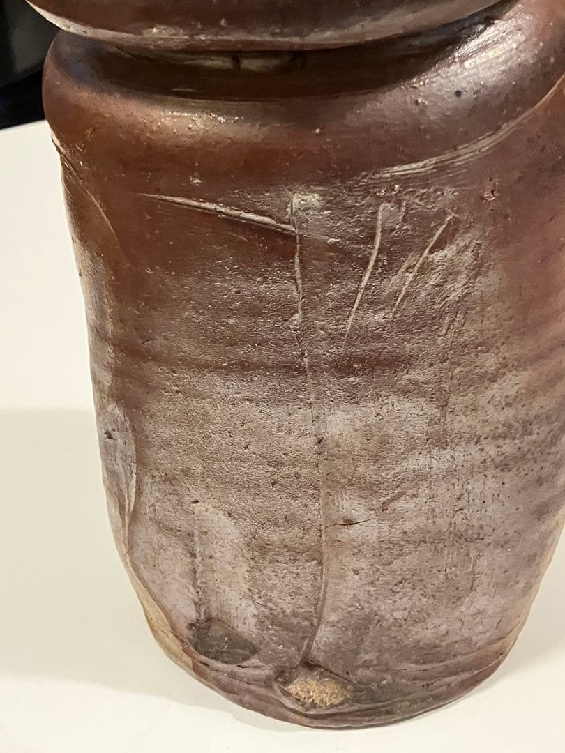 備前焼　るい座花入　茶道具　花壺