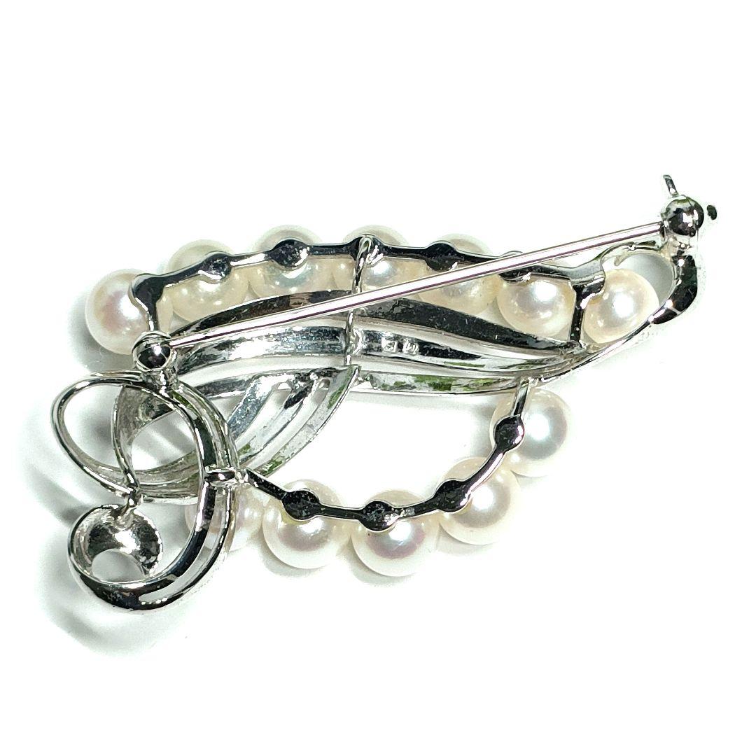 ミキモト パール 真珠 ブローチ 12珠 シルバー M刻印S刻印 アクセサリー