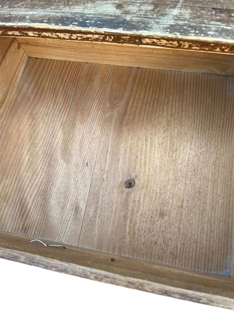 古道具昭和レトロ木製4段タンスチェスト4段棚 ビンテージ当時物