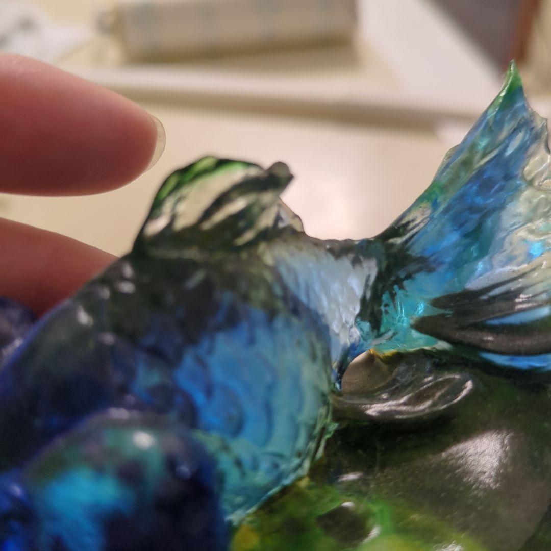 ガラス工芸☆泳ぐ金魚の置物