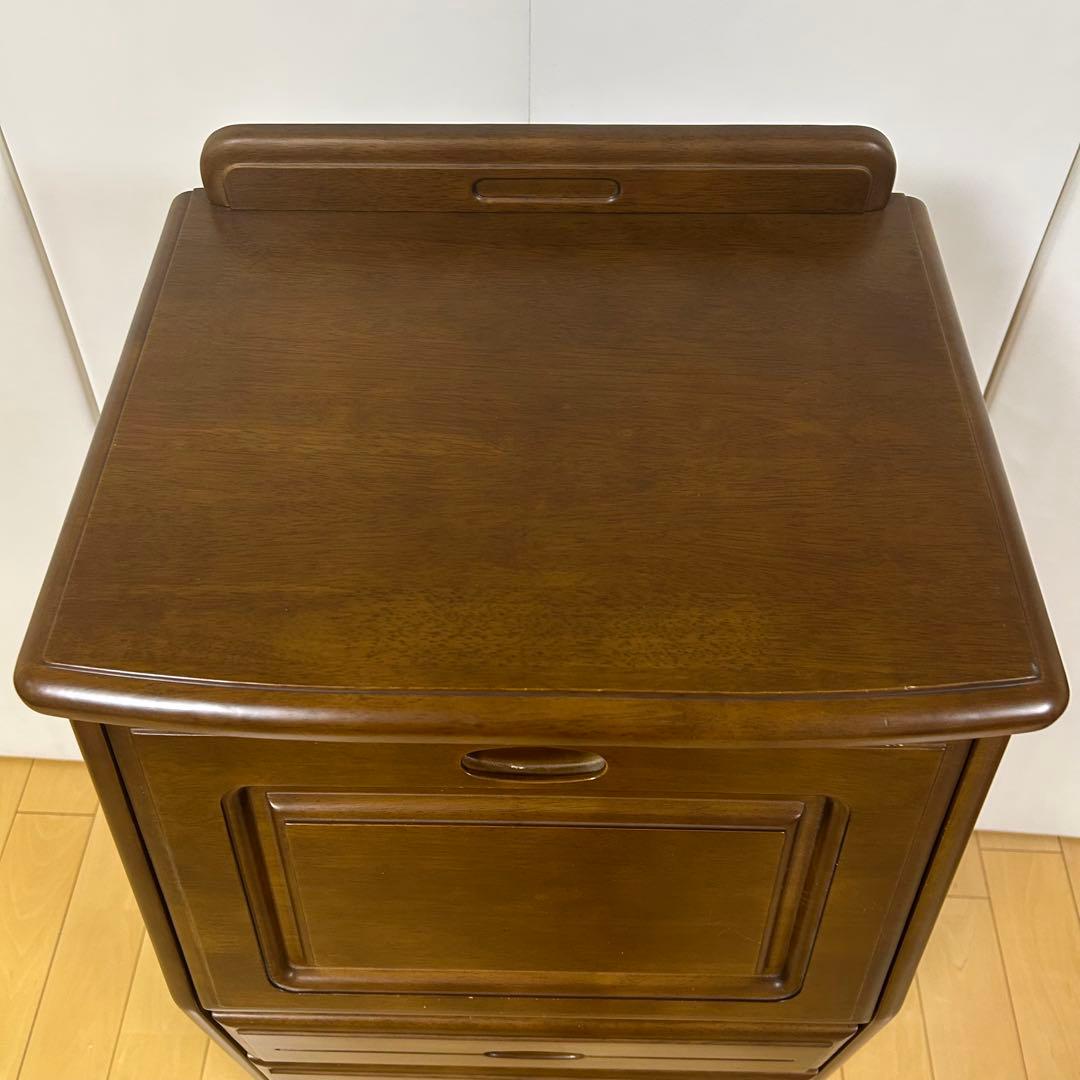 木製ライティングビュロー電話台FAX台ビューローサイドチェスト
