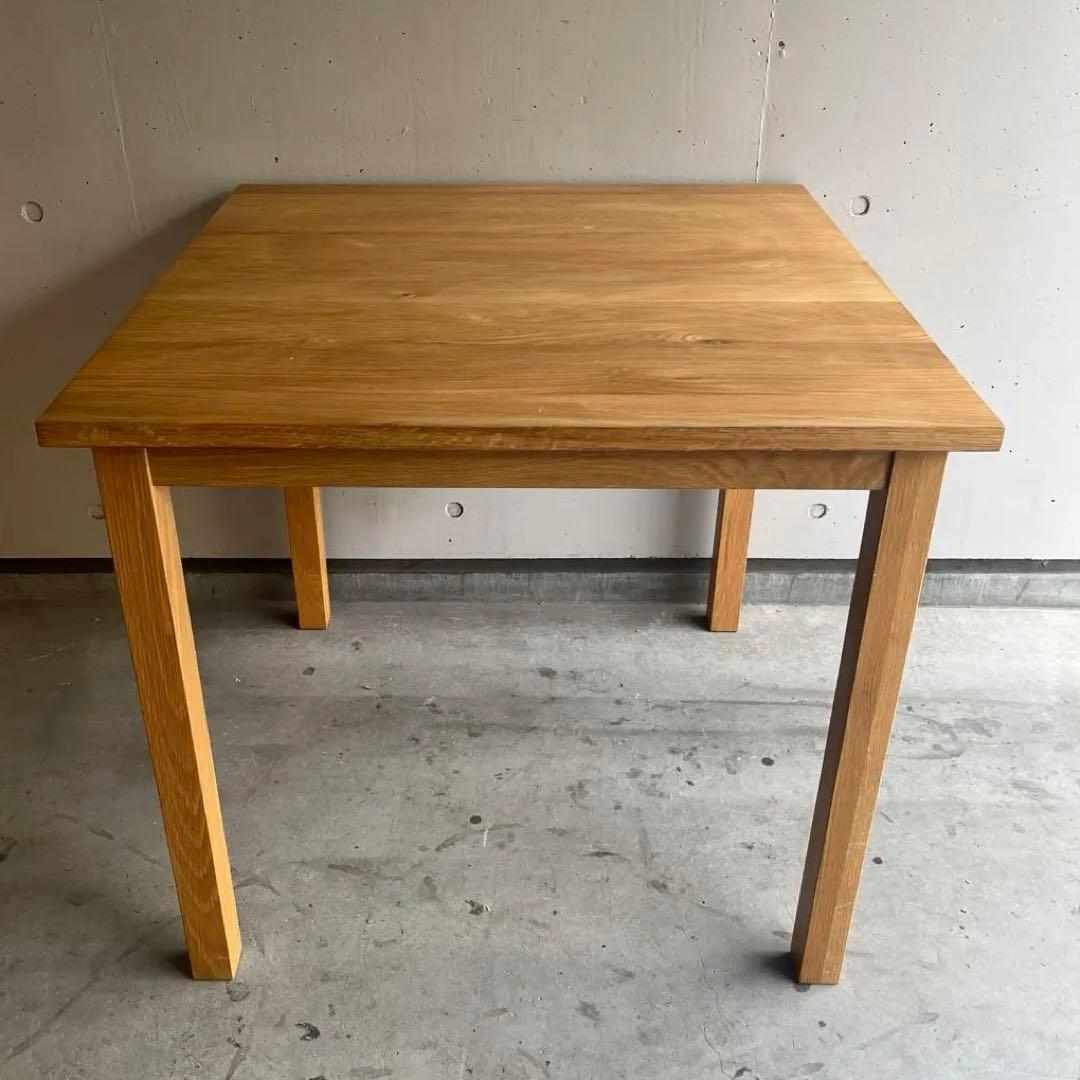 美品・廃盤希少★無印 無垢材ダイニングテーブル 幅８０ｃｍ・オーク材