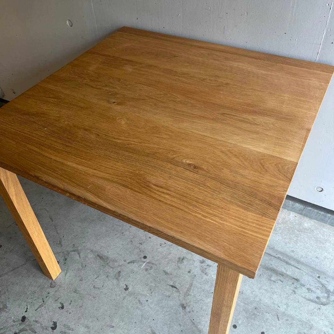 美品・廃盤希少★無印 無垢材ダイニングテーブル 幅８０ｃｍ・オーク材