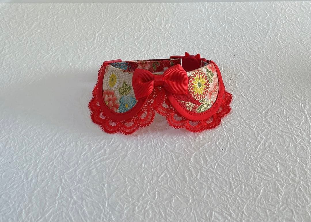 出産祝い おめかしスタイ(ブルーリボン パールチャーム付き)No．11-800