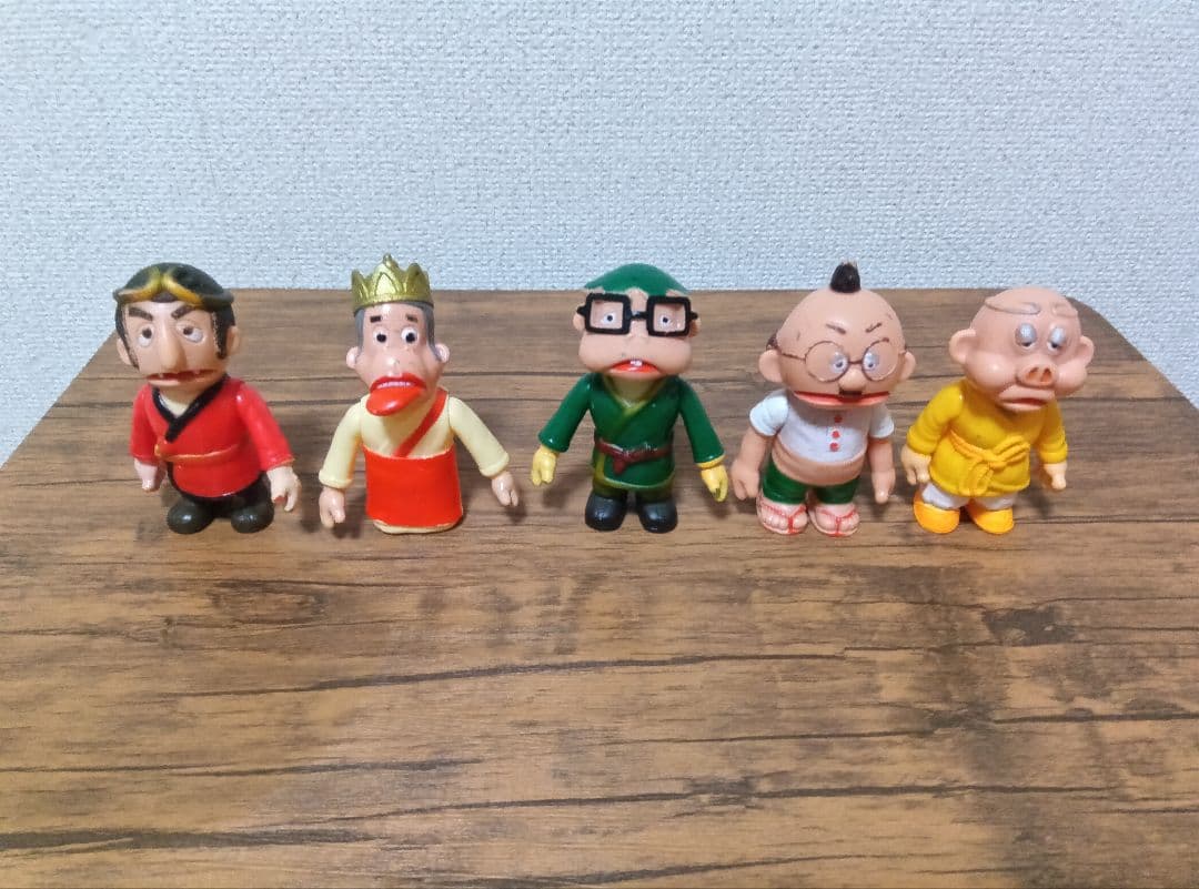 で*た様 ポピー 飛べ 孫悟空 ドリフターズ ソフビ 5体セット 飛べ孫悟空 ドリフターズ フィギュア ソフビ人形 レア☆美品 ポピー