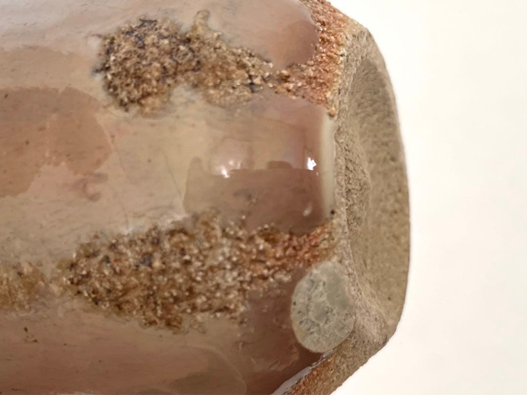 陶芸家　西岡小十　斑唐津　ぐい呑　共箱　まだら　古唐津