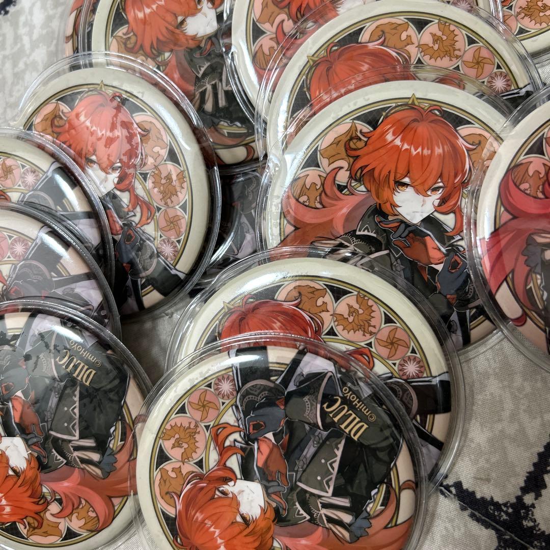 原神 ディルック 缶バッジ 75mm 15個