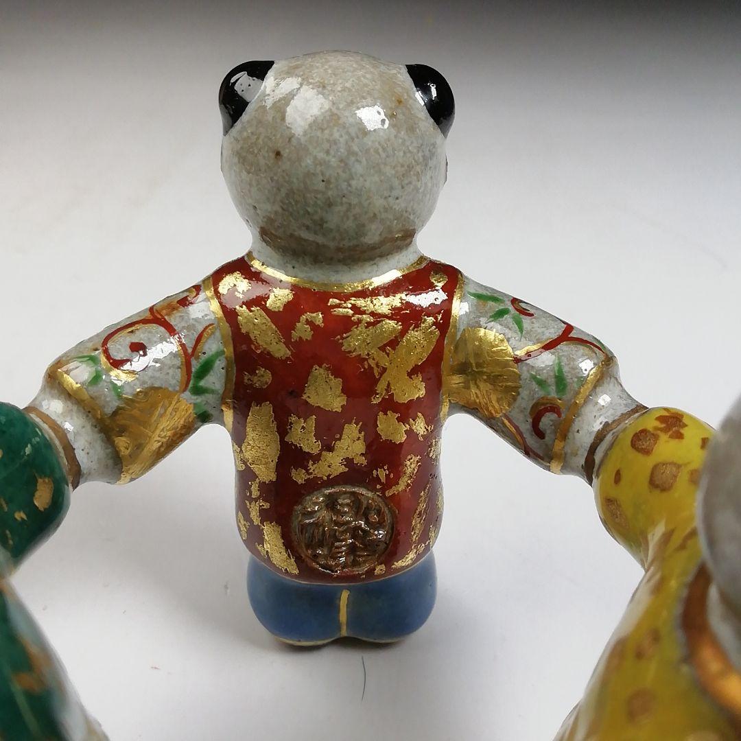 W10 蓋置 『三ツ人形 蓋置』『中村秋峰 造』 共箱 茶道具