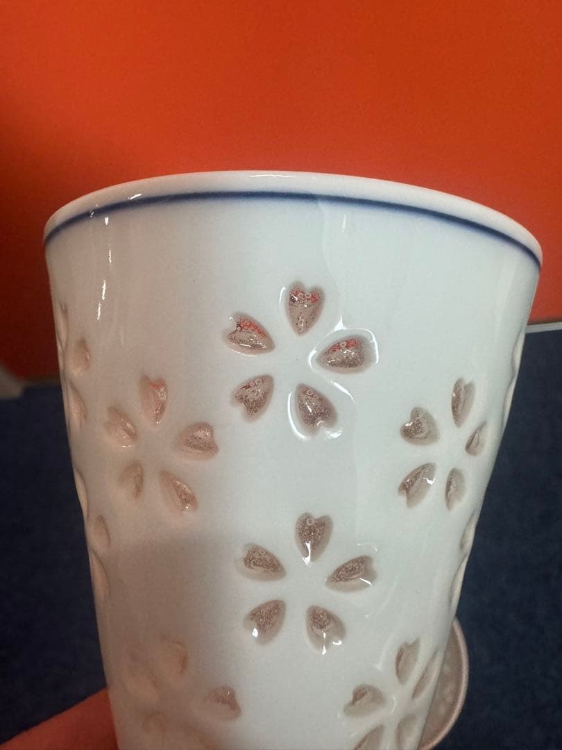 1945 有田焼波佐見焼 丹心窯 水晶花詰 ピルスナー2客未使用