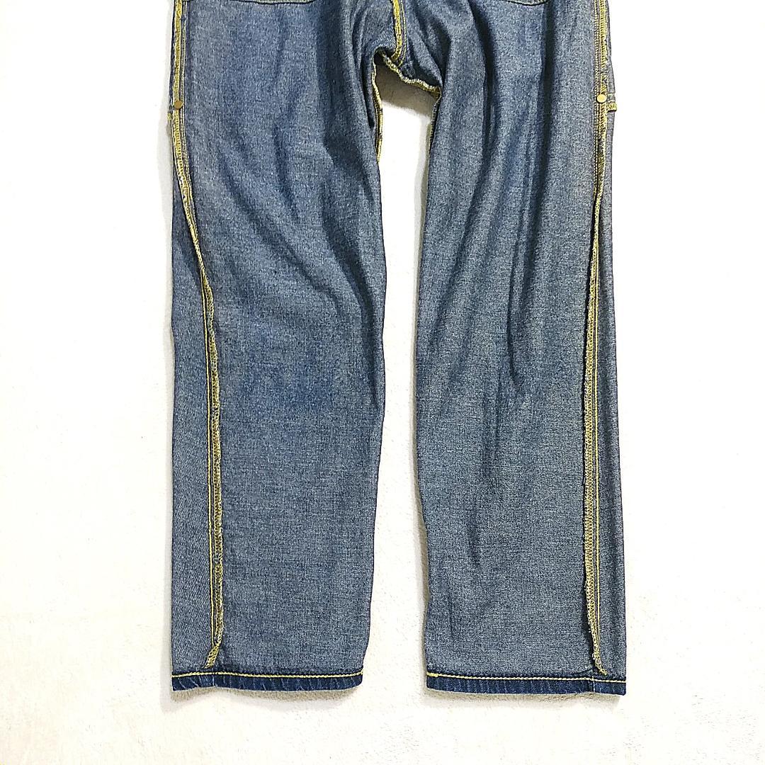 美品 リー Lee メルシーボークー コラボ　サルエルデニム サロペット W70