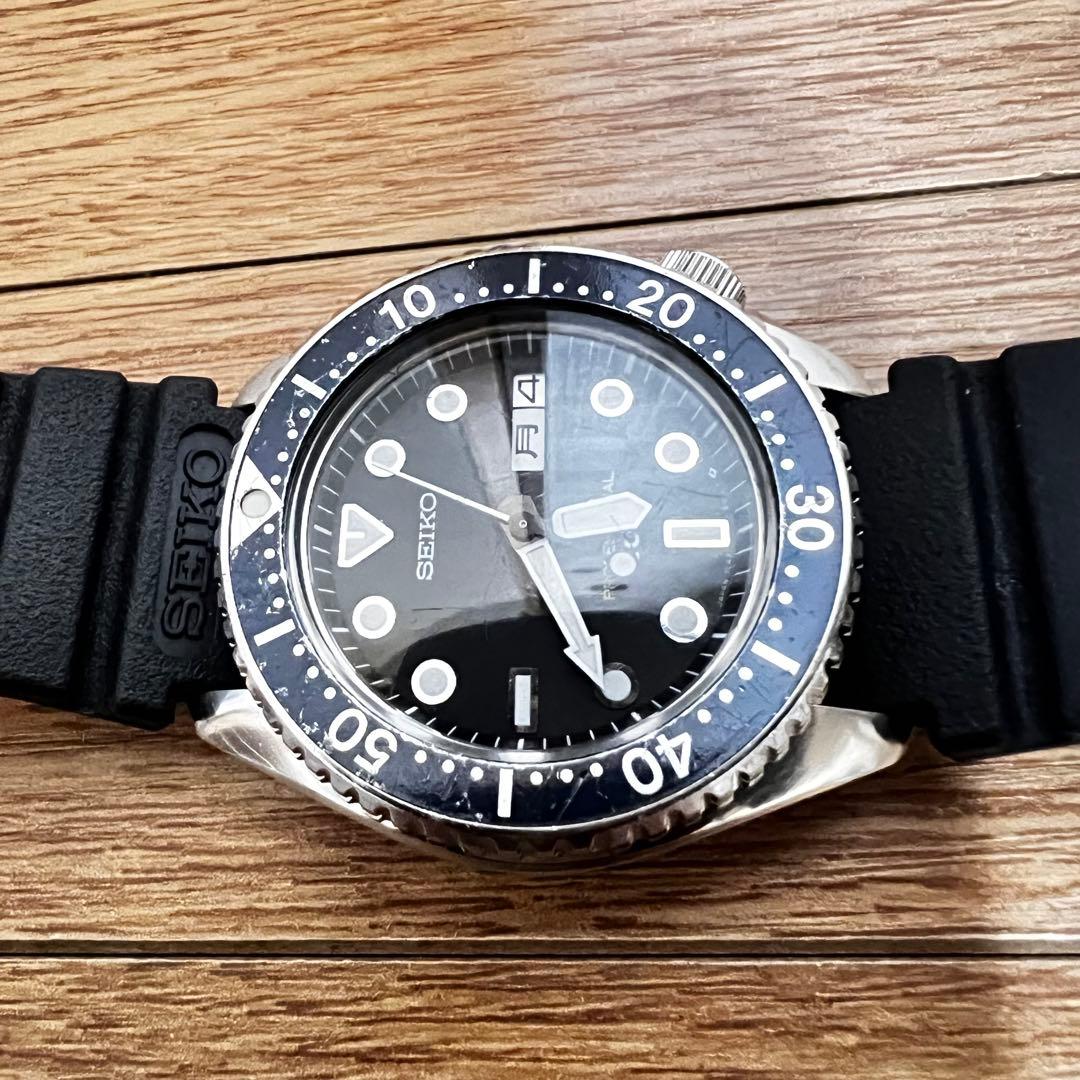 希少価値　初期1986年製 精工舎　稼働ビンテージダイバー 200mベルトセット