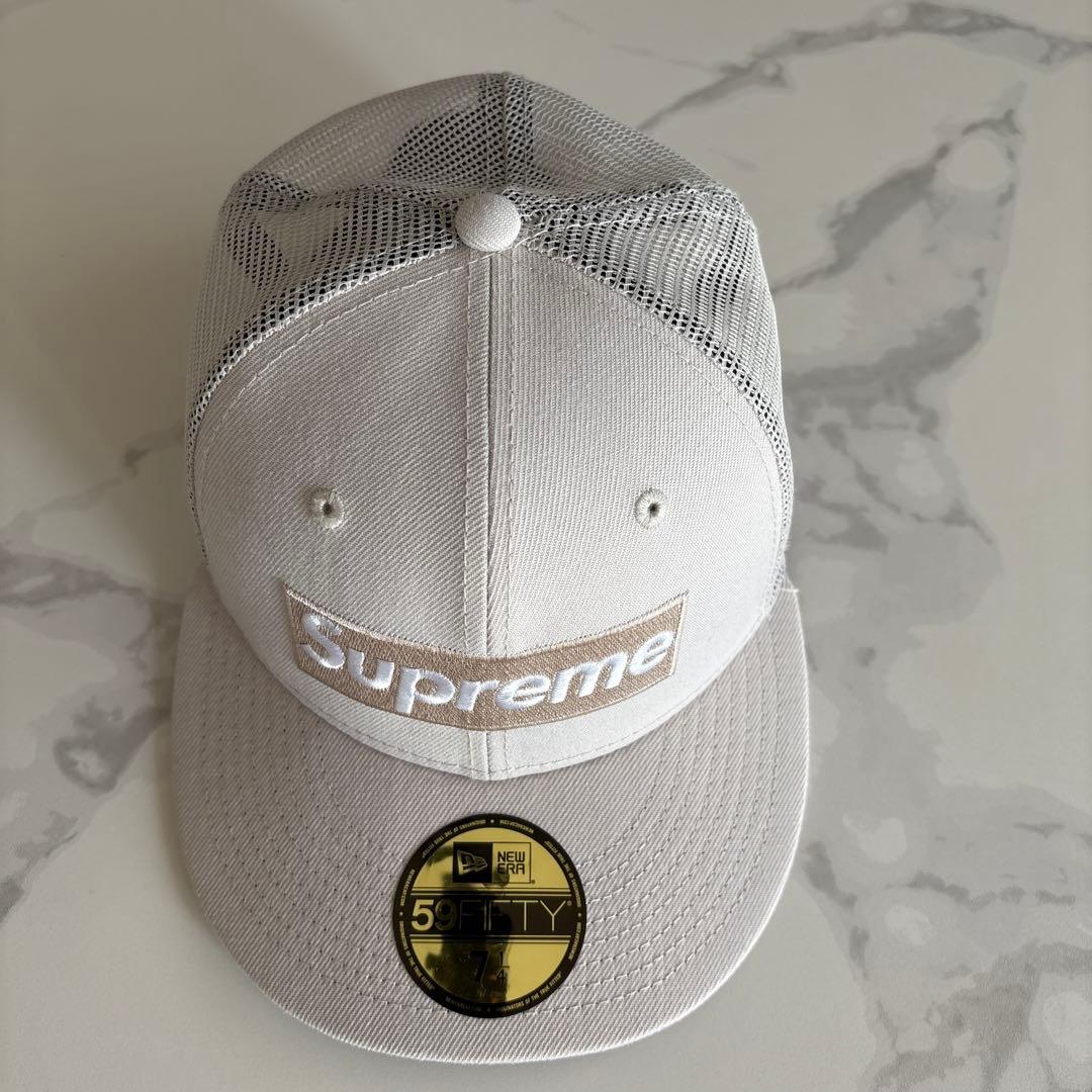supreme×NEWERA メッシュキャップ 57.7cm 簡易鑑定済み