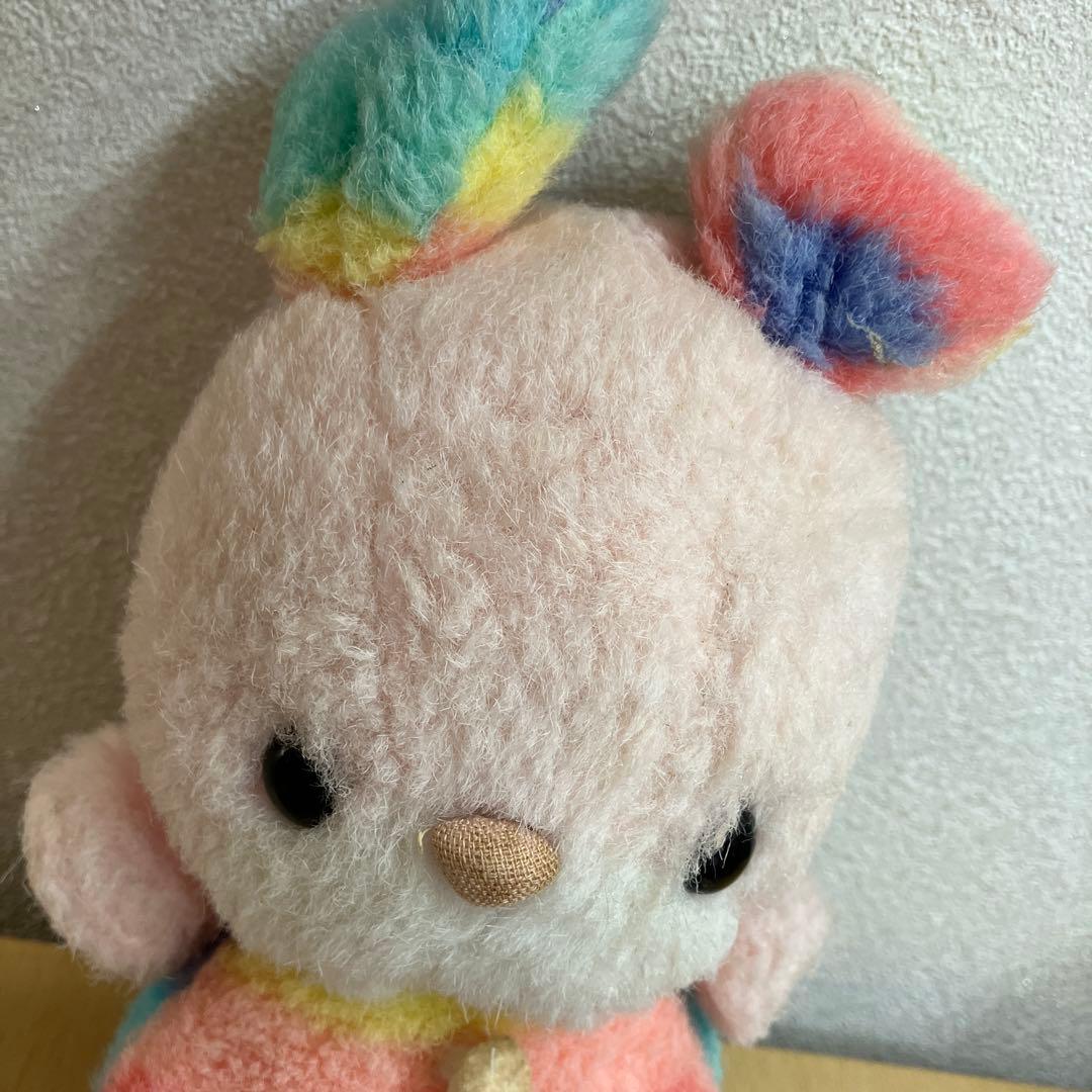 Petit Amourレインボー バンダイ ぬいぐるみ ウサギ 昭和レトロ