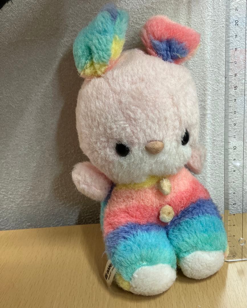 Petit Amourレインボー バンダイ ぬいぐるみ ウサギ 昭和レトロ