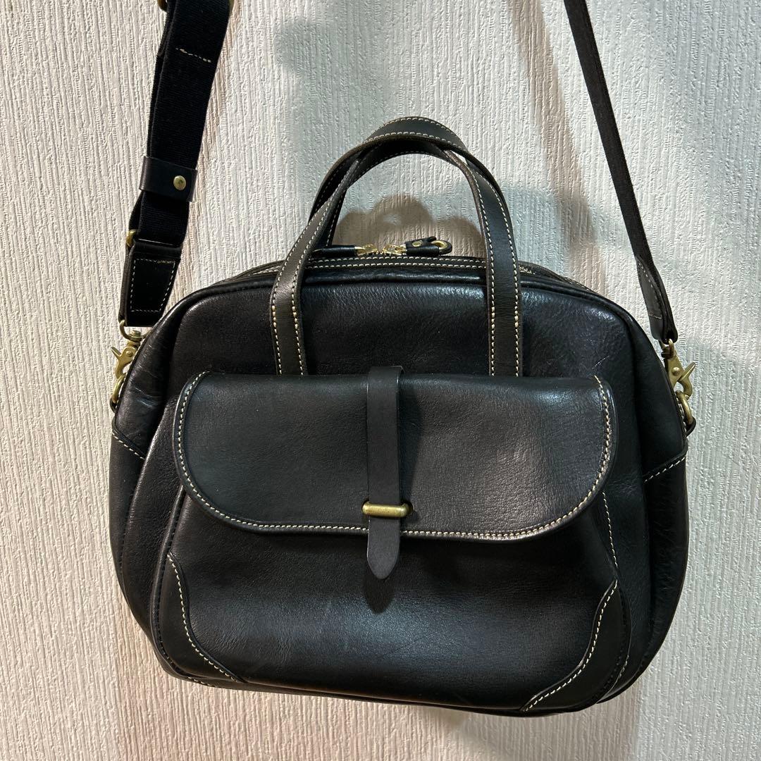 美品　PORCO ROSSO フロントポケットタウンボストンバッグS