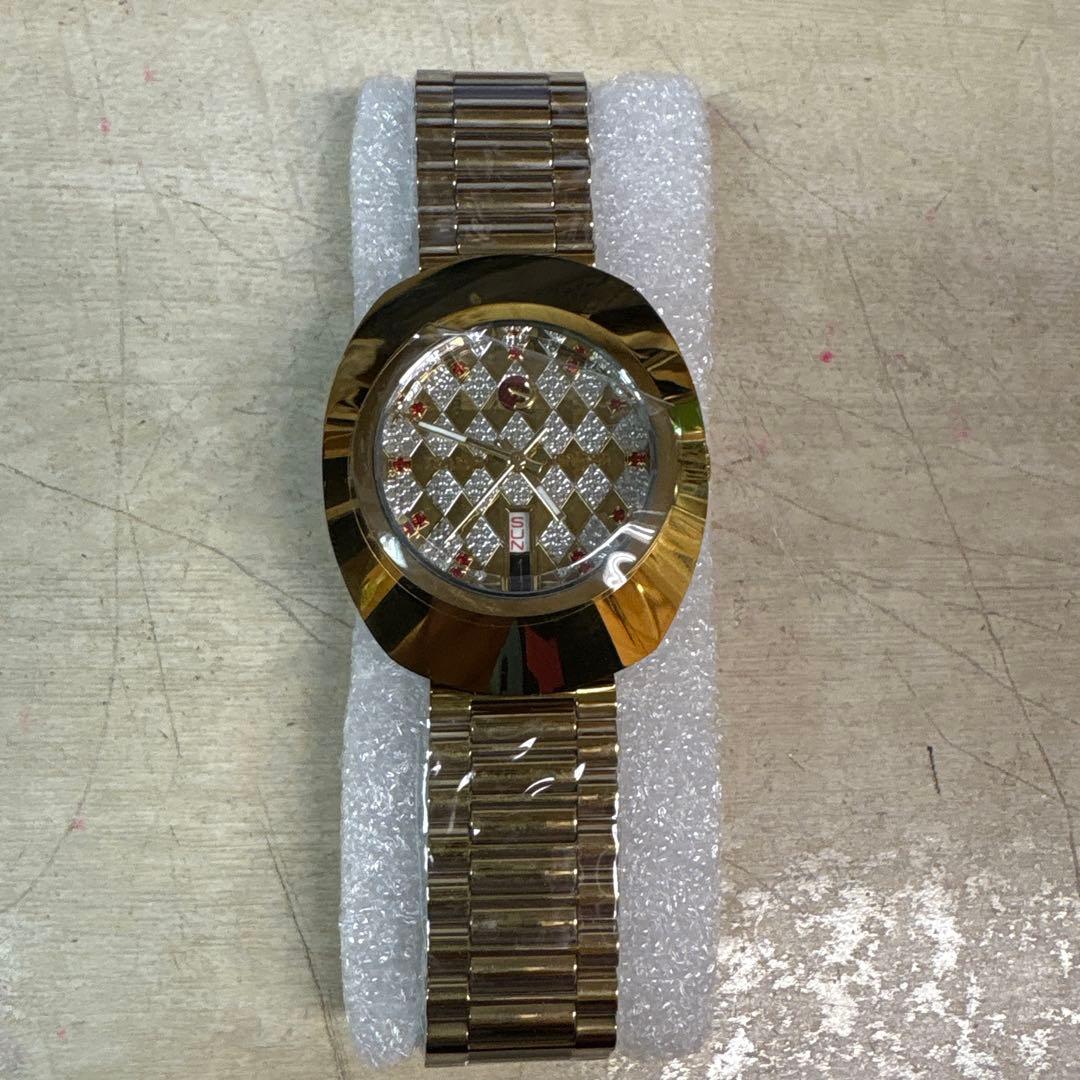 ラドー　ダイヤスター　ゴールド 自動巻き時計 ダイヤモンドパターン