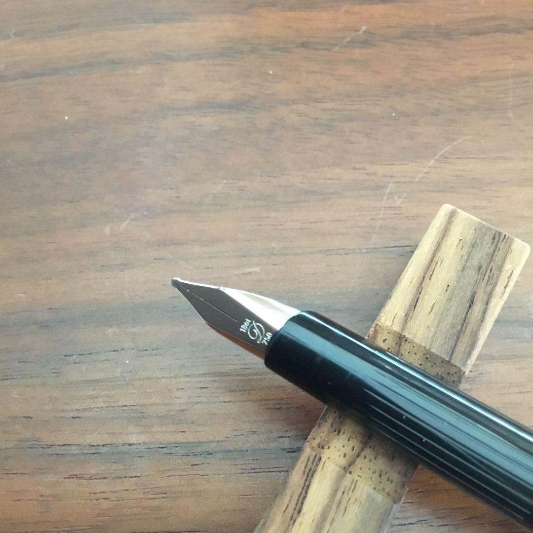 中古】デュポン 925 シルバー万年筆 ペン先18ct 750