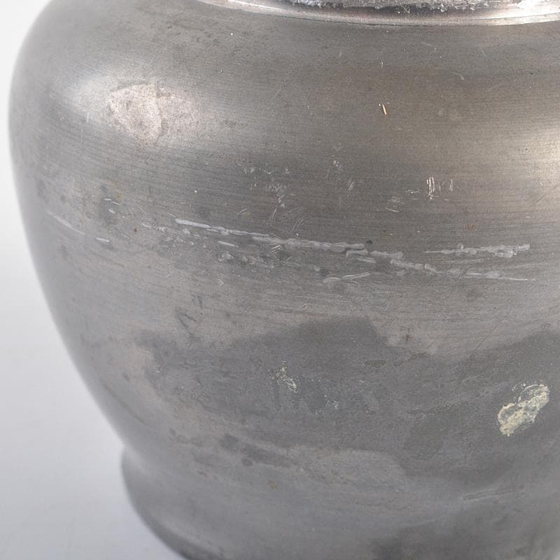 煎茶道具　古錫　乾茂號造　茶壷　茶心壷　約352ｇ　時代箱付　M　R5271