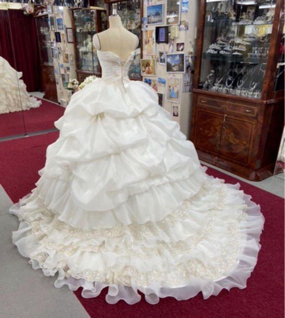 ウェディングドレス　取り外し可能ロールカラー付き　フルオーダー　着用1日限り