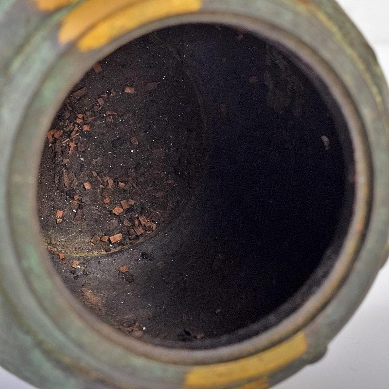 平安 秦蔵六造 鍍金銅 諌鼓 香炉 共箱 T R8037 - メルカリ