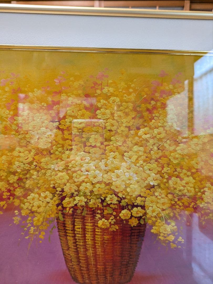 限定額装油絵 風水至福花