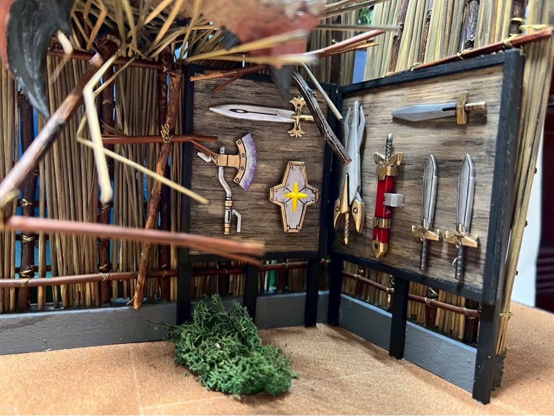 モンハンフィギュア　モンハンワイルズ　リオレウス ガンプラナイトガンダムジオラマ