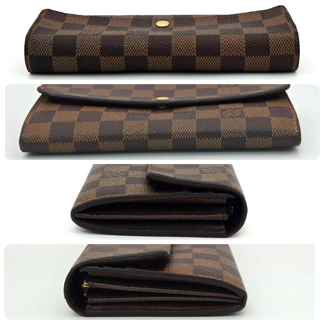 ルイヴィトン ダミエ エベヌ 長財布 ポルトフォイユ サラ N61734 茶
