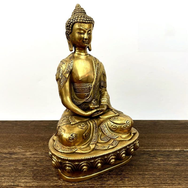 仏教美術 阿弥陀仏如来仏像 家 玄関 仏堂奉納 銅製 銅器