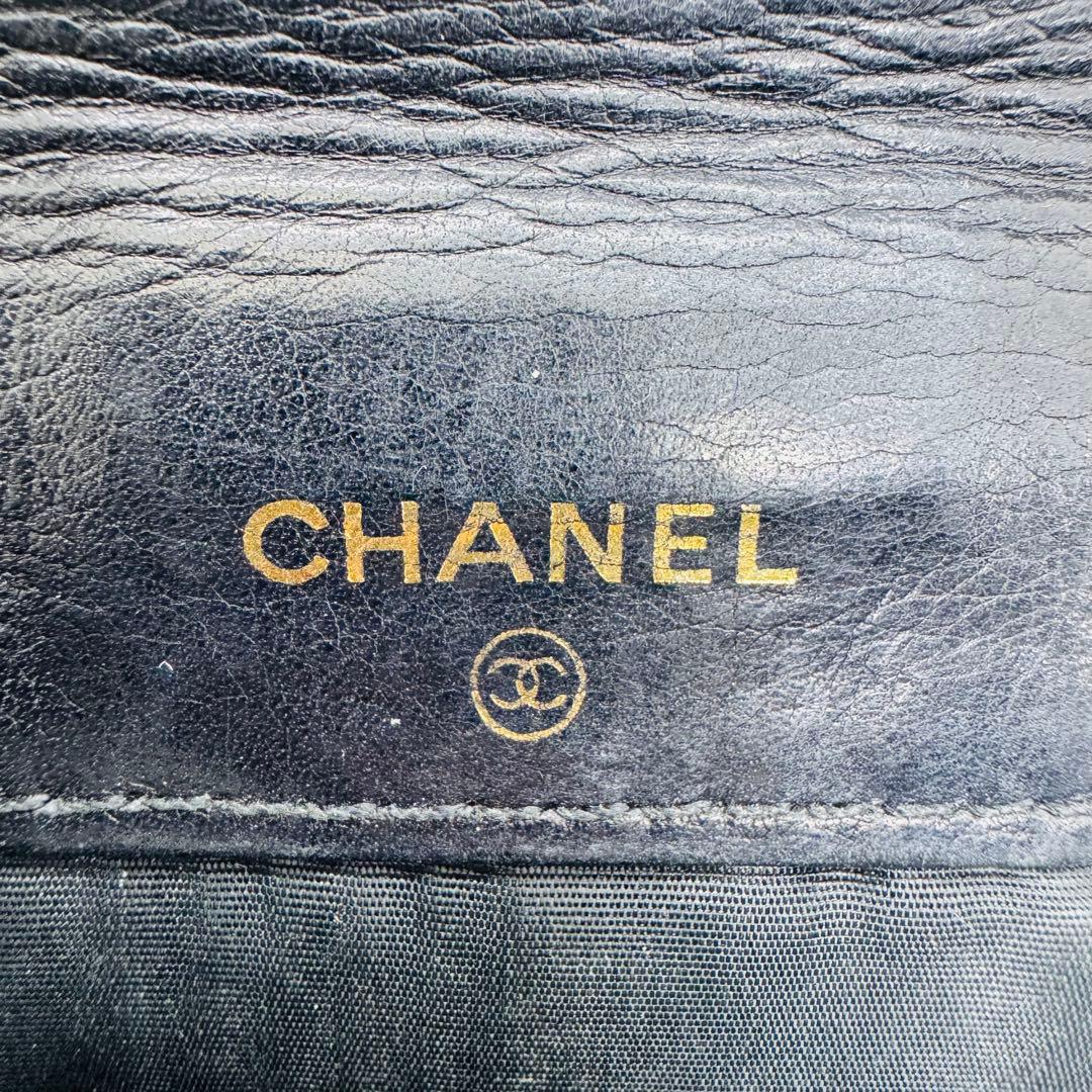 ✨CHANEL✨シャネル✨レザー✨ブラック✨ココマーク✨2つ折り財布✨
