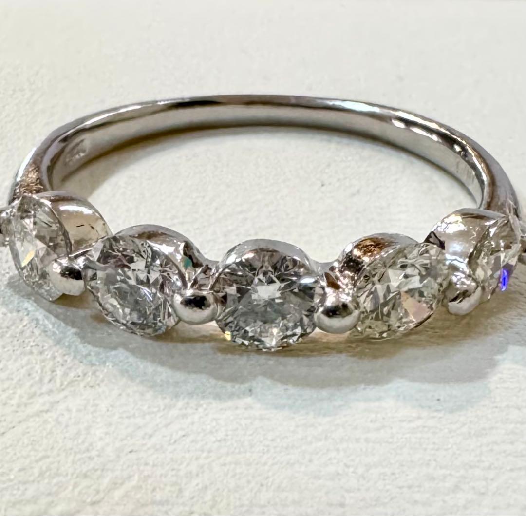 照り輝き◎！豪華1.00ct◆pt900*13号*ダイヤモンドリング*プラチナ