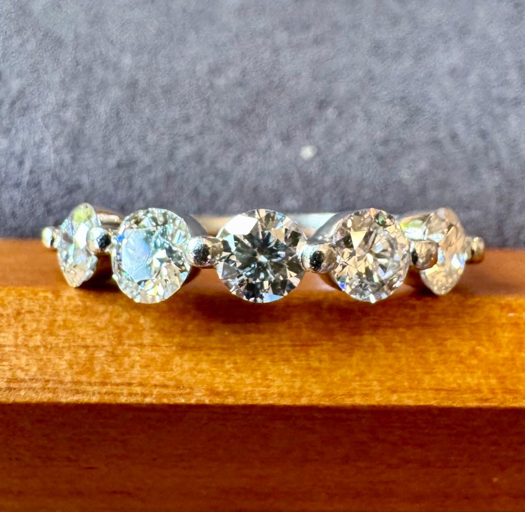 照り輝き◎！豪華1.00ct◆pt900*13号*ダイヤモンドリング*プラチナ